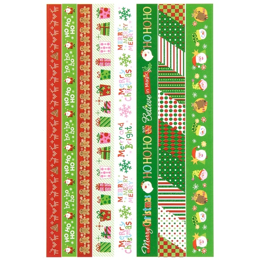 [GRA68070501] ADESIVOS EM TIRAS 2 FOLHAS NAVIDAD II