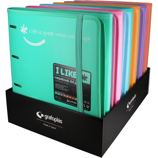 [GRA70996100] EXP.12 CARPEBOOK A4 PP LIKE2 COR.PASTEL