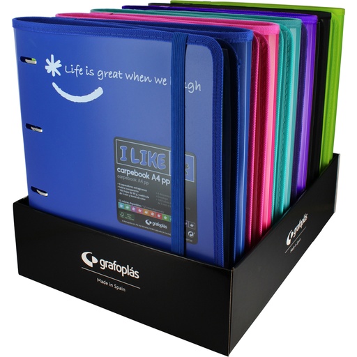 [GRA70996101] EXP.12 CARPEBOOK A4 PP LIKE2 COR.FUERTES