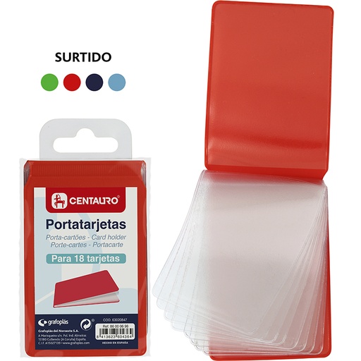 [GRA86000698] PORTA CARTOES 4MICAS DOBLES SURT.CENTAU