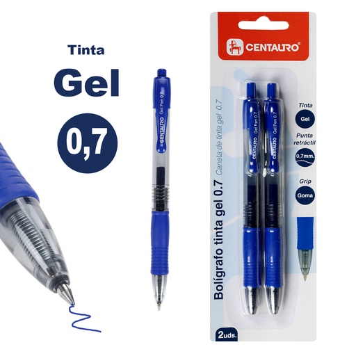 [GRA86212830] BLISTER 2BOLIS 0,7MMT.GEL AZUL CENTAURO