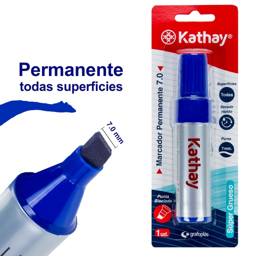 [GRA86213030] BLISTER 1MARC.PERMA.7MM P.BISEL AZUL CEN