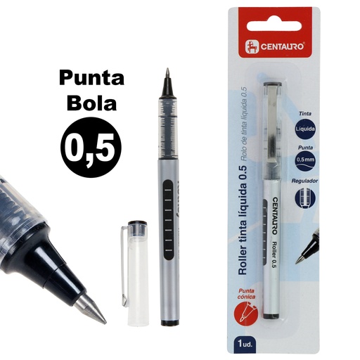 [GRA86214010] BLISTER 1ROLLER 0,5MM T.LIQ P.CONIC NEGR