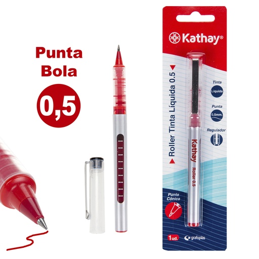 [GRA86214051] BLISTER 1ROLLER 0,5MM T.LIQ P.CONIC ROXO