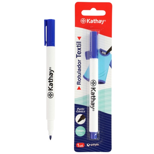 [GRA86240430] BLISTER 1 ROTULADOR TEXTIL 1MM AZUL CEN