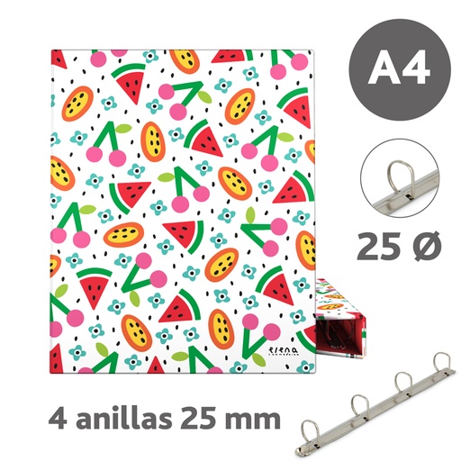 [GRA88141970] PASTA C/MOLAS A4 FOR.4D25 EC 19 FRUTAS