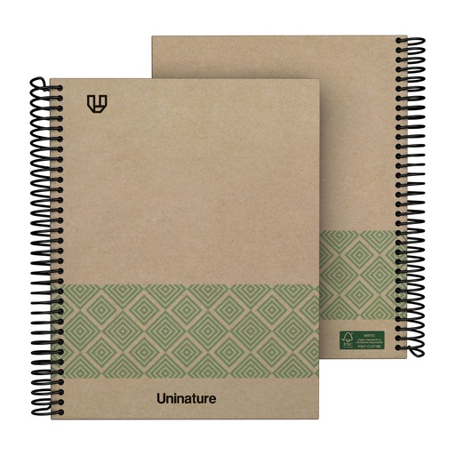 [GRA88538720] CADERNO FOR.A5 80H 90G 4X4 UNINAT.VERDE