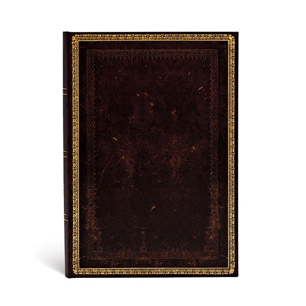 [PB3519-0] Old Leather Collection - Black Moroccan