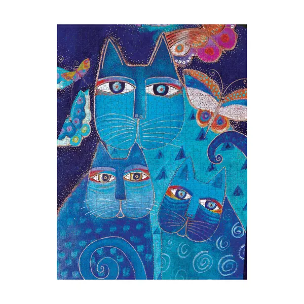 [PA9947-5] Fantastic Felines - Blue Cats & Butterflies