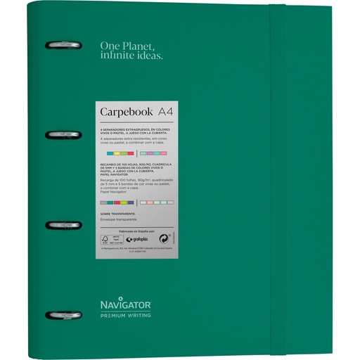 [GRA88104320] PASTA EBOOK 4D35 A4 NAVIGATOR VERDE