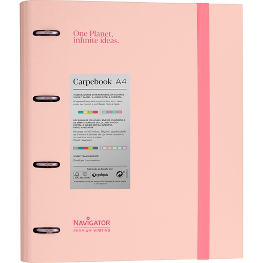 [GRA88104393] PASTA EBOOK 4D35 A4 NAVIGATOR ROSA SOFT