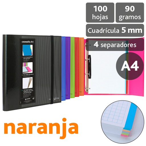 [GRA88212052] CARPEPLUS 4D25 FORR.MULTILINE NARANJA