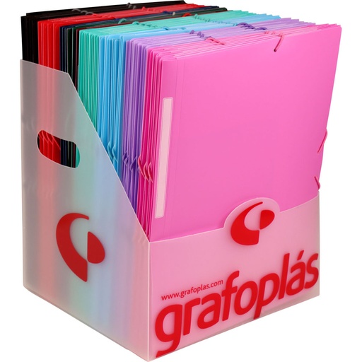 [GRA00048000] EXPOSITOR C/50 PASTAS C/ABAS PP SURTI