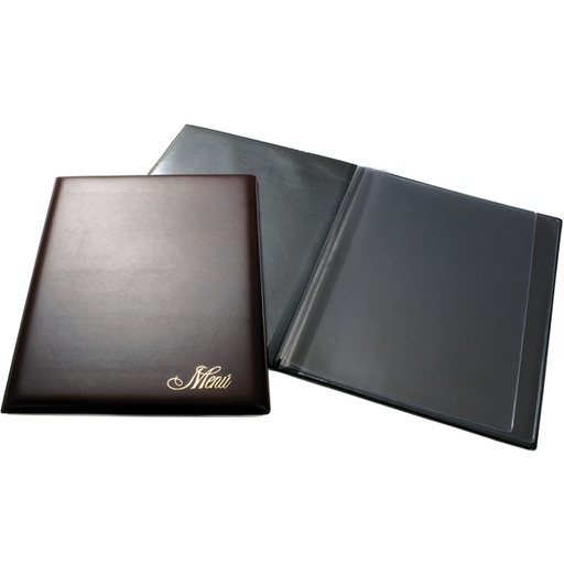 [GRA06111010] PORTA-MENUS C/2 MICAS TRANSP.FOL.NEGRO