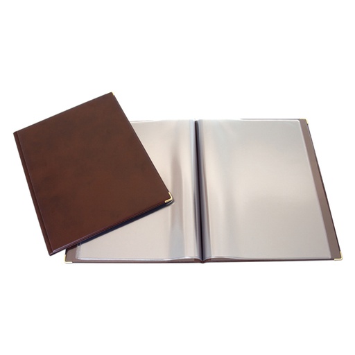 [GRA06114840] PORTA-MENUS Fo MARRON 4 CANTONERAS. ANONIM