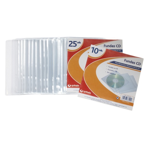 [GRA13650000] EMB. 10 MICAS "CD"1/8 PP SIN FURADORS