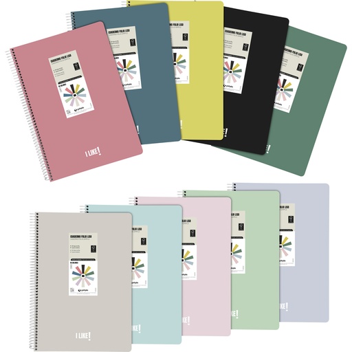 [GRA88507399] CADERNO Fo PP C4 80H 90G LIKE3 SORTIDO