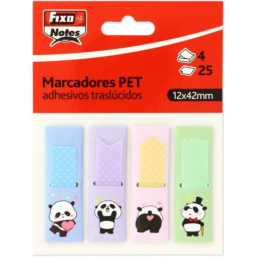 [GRA65001099] PACK POPUP 4MARCADOR 25H 12X42MM PANDAS