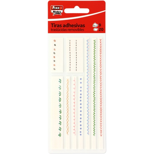 [GRA65001699] PACK9 TIRAS ADESIVA 20H DESENHO FIXO