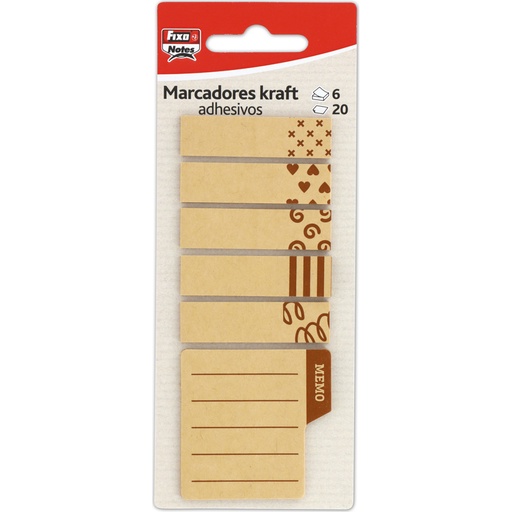 [GRA65002449] PACK 6 MARCADORES 20H KRAFT MEMO KRAFT
