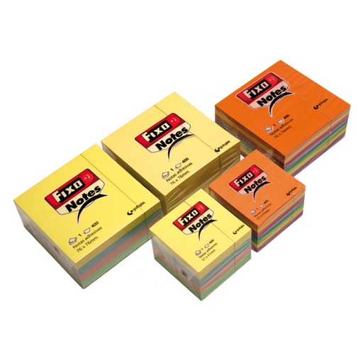 [GRA65005180] CUBO 400 NOTAS ADES. 51X51MM FIXO NEON