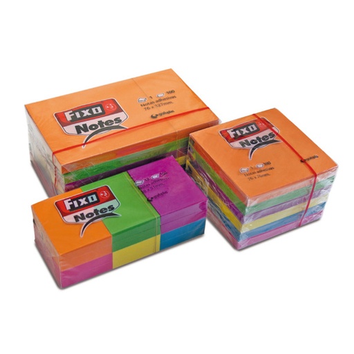 [GRA65005480] BLOC 100 NOTAS ADES. 76X76MM FIXO NEON