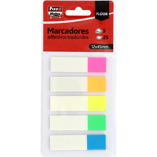 [GRA65008480] PACK 5 MARCADORES 25H 12X45MM FLUOR