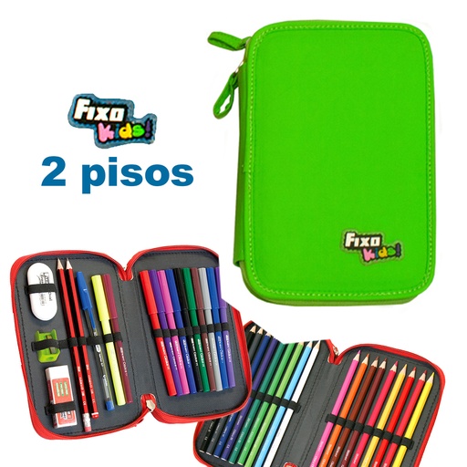 [GRA37660020] ESTOJO FIXO KIDS 2 PISOS VERDE
