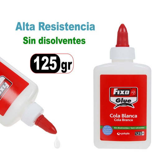 [GRA00019200] COLA BRANCA FIXO GLUE 125 G.