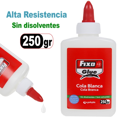 [GRA00019300] COLA BRANCA FIXO GLUE 250 G.