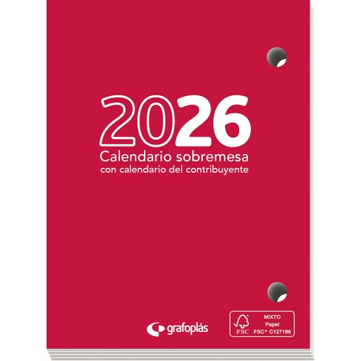 [GRA09121600] CALENDARIO SOBREMESA CAST.TACO 2026
