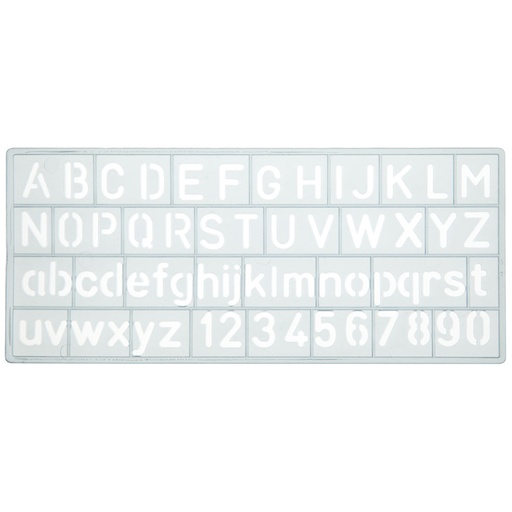 [GRA74311171] ESCANTILHAO LETRAS/NUMEROS 10MM TRANS GRIS