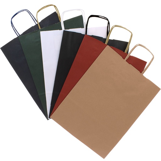 [GRA60321210] PACK4 BOLSA ASA RIZ.MED.NEG KRAFT LISO