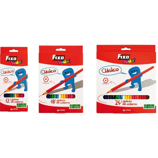 [GRA00033599] CAIXA 12 LAPIS COL.FIXO CLASSICO HEXAG.