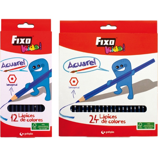 [GRA00034199] CAIXA 12 LAPIS COL.FIXO ACUAREL.HEXAGO.