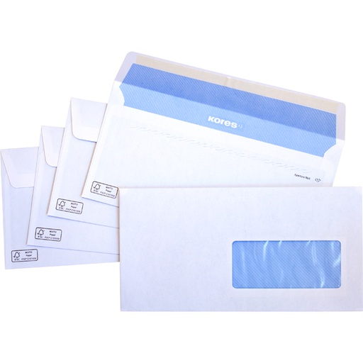 [GRA20125070] 500 ENVELOPES BL 115X225 90G RECICL.TS S/V