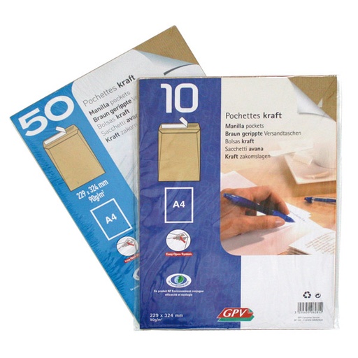 [GRA10497100] PQ.10 ENV. KRAFT 280X370 FUEL.30 120G