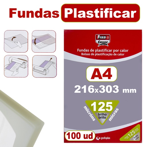[GRA01021100] CAIXA 100 BOLSASPLAST.A4 B.216X303MM 125MY