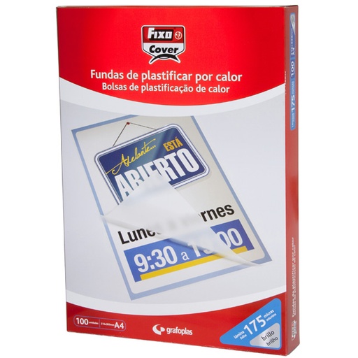 [GRA01021200] CAIXA 100 BOLSASPLAST.A5 B.154X216MM 125MY
