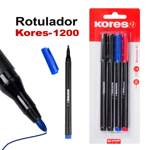 [GRA30212499] PACK4 MARCADOR B/AGUA R1 P.CONICA SORT.