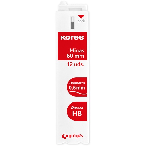 [GRA30218600] BLISTER 2 TUBOS DE MINAS 0,5MM CORES