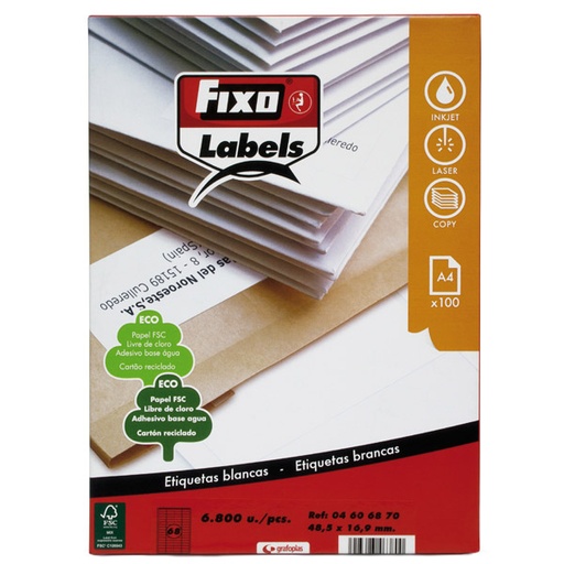 [GRA04603370] CAIXA 100H.A4 ETIQUE.C/RECTOS 70X26 MM