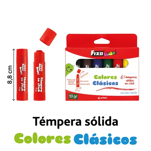 [GRA00035399] CAIXA 6 UDS TEMPERA SOLIDA 10GR COL.SURT