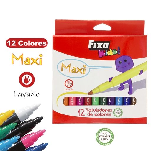 [GRA00035999] CAIXA 12 MARCADORES MAXI FIXO