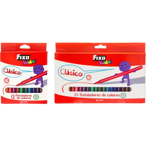 [GRA00039999] CAIXA 24 MARCADORES CLASSICOS FIXO