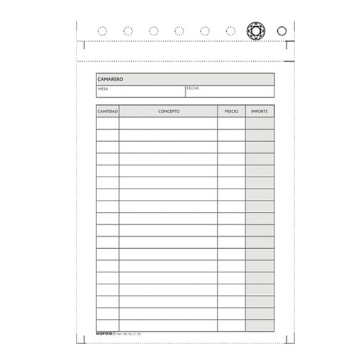 [GRA66361100] CAMARERO 8oNATURAL DUPLICADO