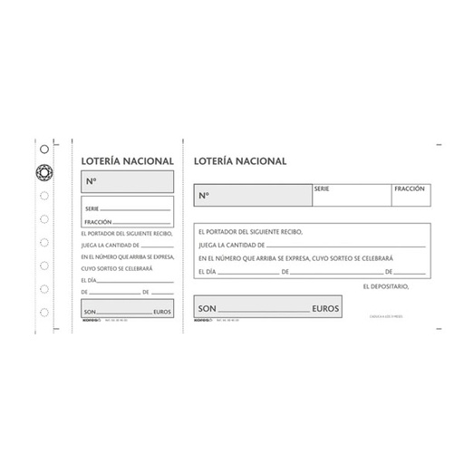 [GRA66384600] LOTERIA PAPEL C/ MATRIZ