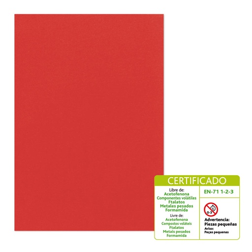 [GRA00036151] BOLSA 10 LAMINA GOMA EVA 2MM 40X60 ROJA