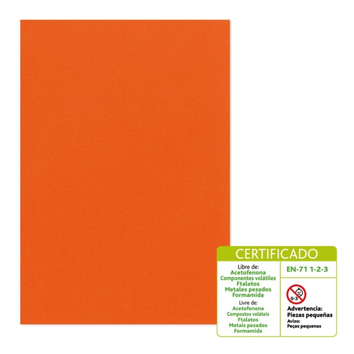 [GRA00036152] BOLSA 10 LAMINA GOMA EVA 2MM 40X60 NARAN
