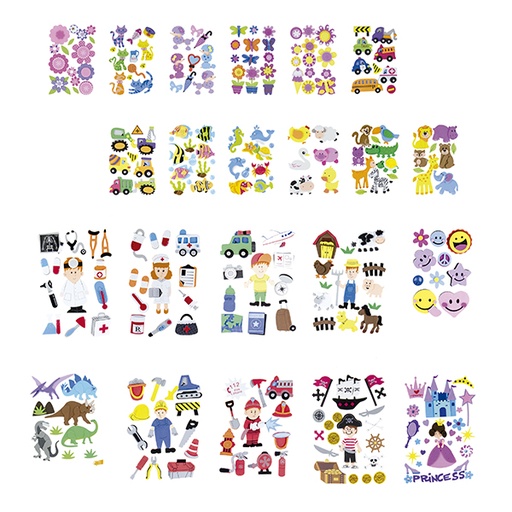 [GRA68048104] SET FIGURAS GOMA EVA ADH.3D HELADO+FLORE